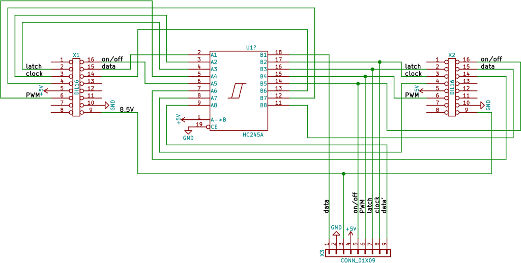 schéma électronique du module pour afficheur GV07 AEG-MI